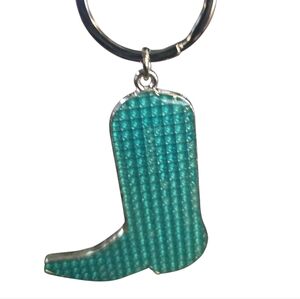 Turquoise Boot Keychain Bag Charm
